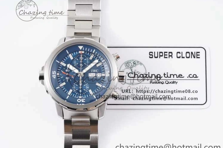 MIROTIME 0123 Aquatimer Chrono SS V6SF 1:1 Best Edition Blue Dial on SS Bracelet A Modern 7032